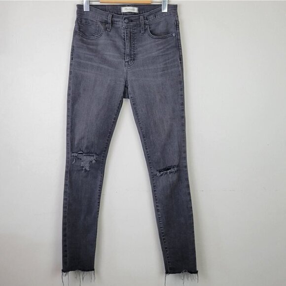 MADEWELL Mid Rise Skinny Jeans Raw Hem 27 - Picture 12 of 12